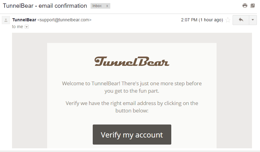 tunnelbear account