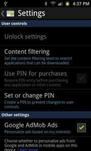 Android parental control