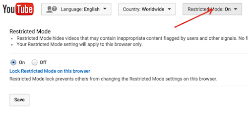 YouTube restricted mode