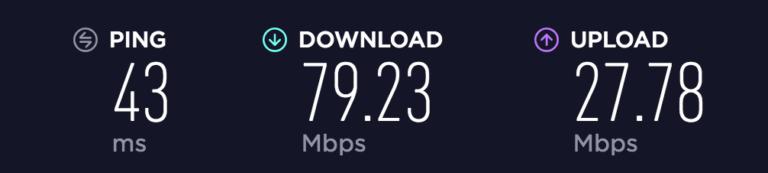 SaferVPN download and upload speed