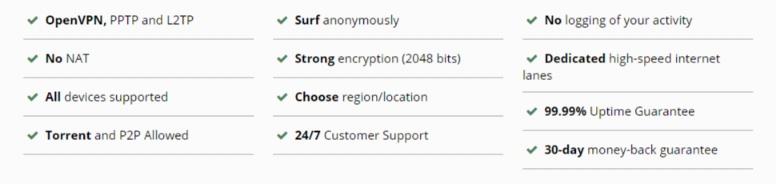 FrootVPN features