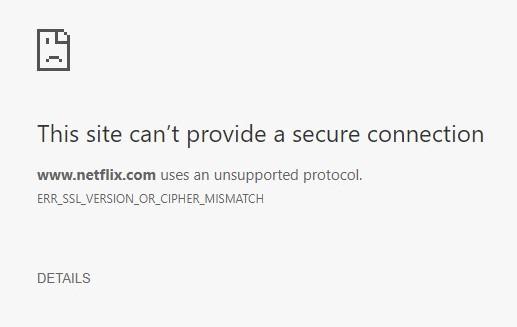FrootVPN Netflix error