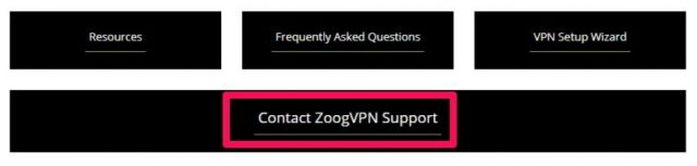ZoogVPN support contact