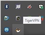 TigerVPN icon in taskbar