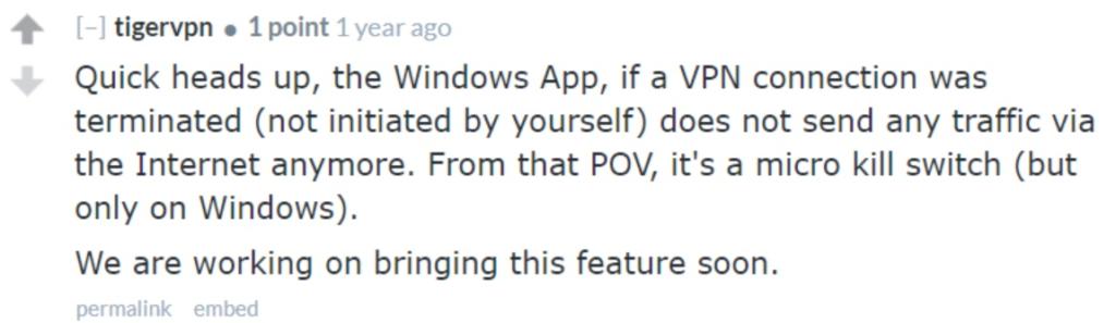 TigerVPN Kill Switch Windows Only