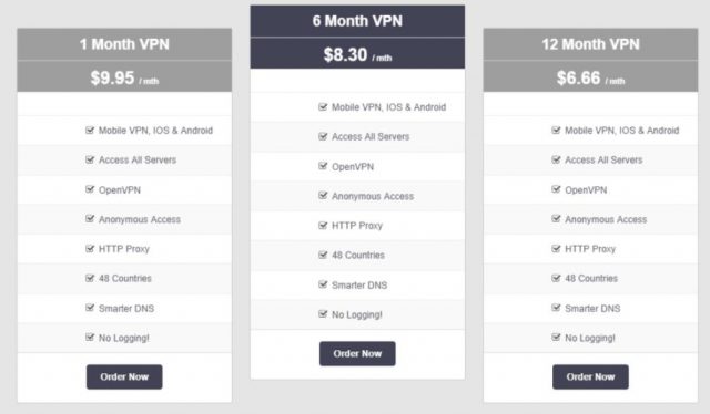 VPNsecure.me pricing and plans