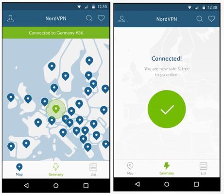 NordVPN's Android app