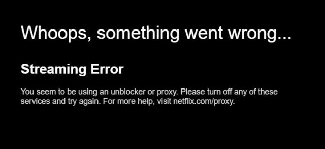 Netflix Streaming Error