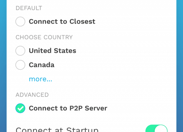 limited torrenting in speedify