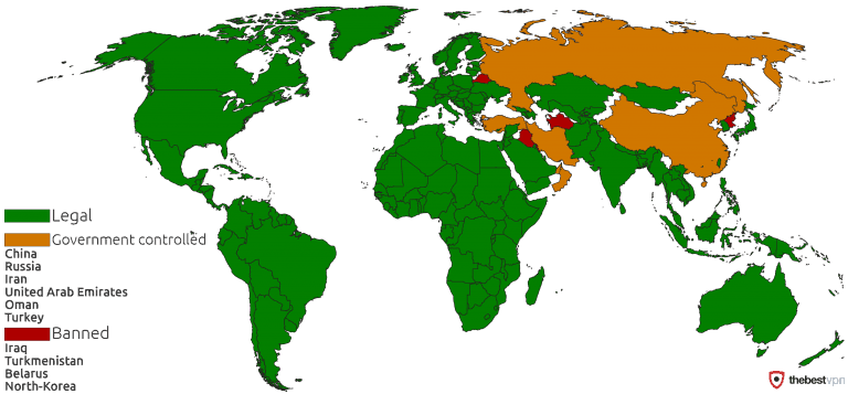 VPN legal by country