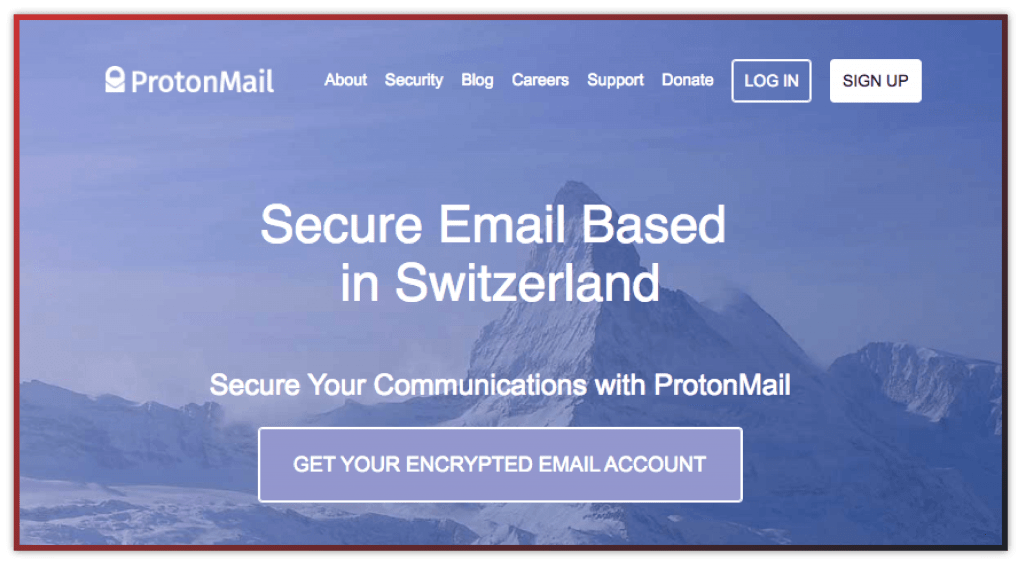 protonmail homepage