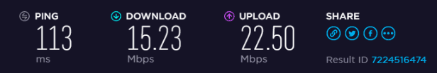 BlackVPN US Speed test