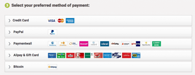 payment options