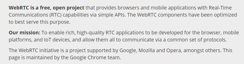 WebRTC initiative