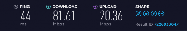 HideMyIP EU speed test results