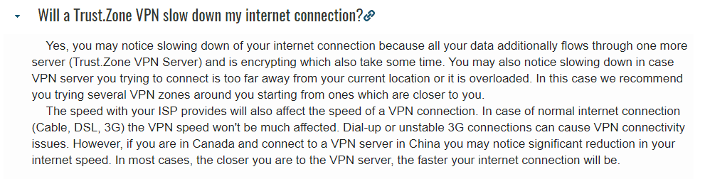 trust.zone internet speed