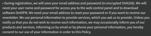 privacy policy