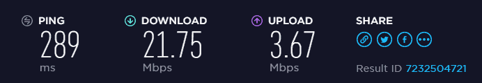 speed test in US servers