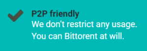 VPN.ht allows torrenting and is P2P friendly