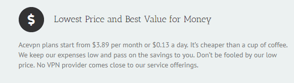lowest price for best value? Not really