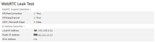 Hola WebRTC leak