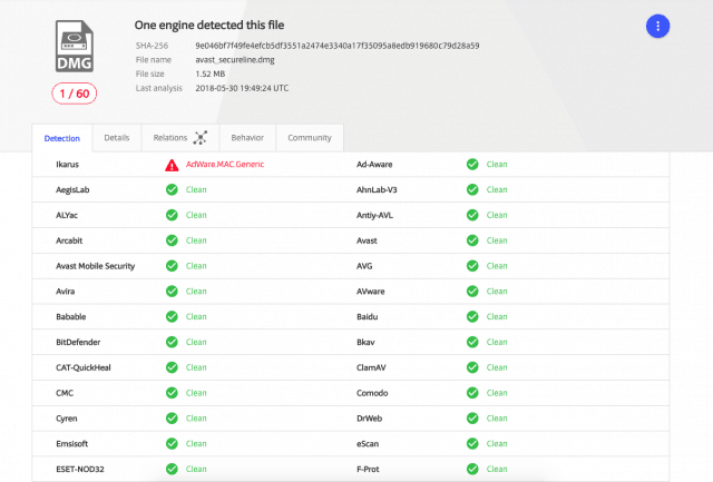 avast scan report file location