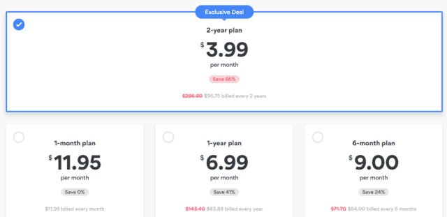 nordvpn different pricing options