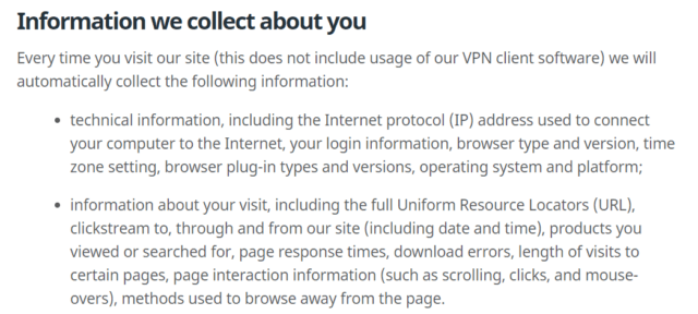 What Information does Buffered collect