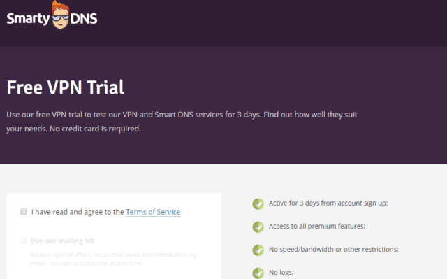 smartydns free trial page