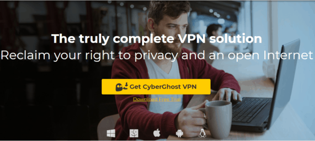 cyberghost free trial page