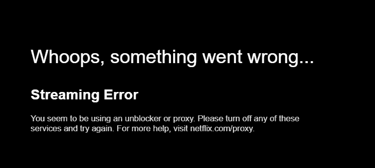 netflix streaming error