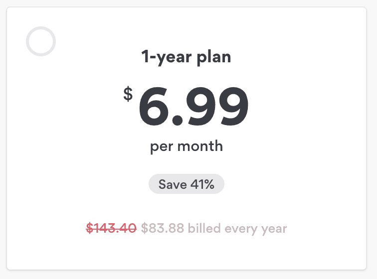 NordVPN discount for 1 year plan