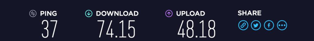 NordVPN performance in EU servers