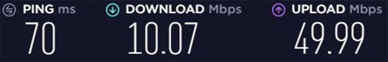 surfshark singapore speed test