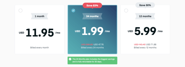 surfshark pricing