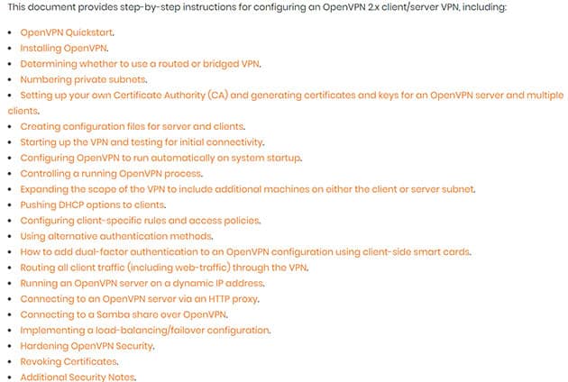 OpenVPN Manual VPN Configuration Steps
