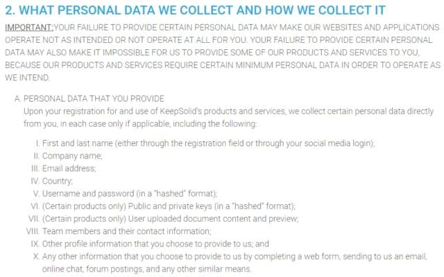 Privacy policy VPNUnlimited