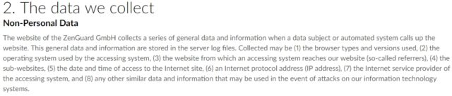 Zenmate privacy policy