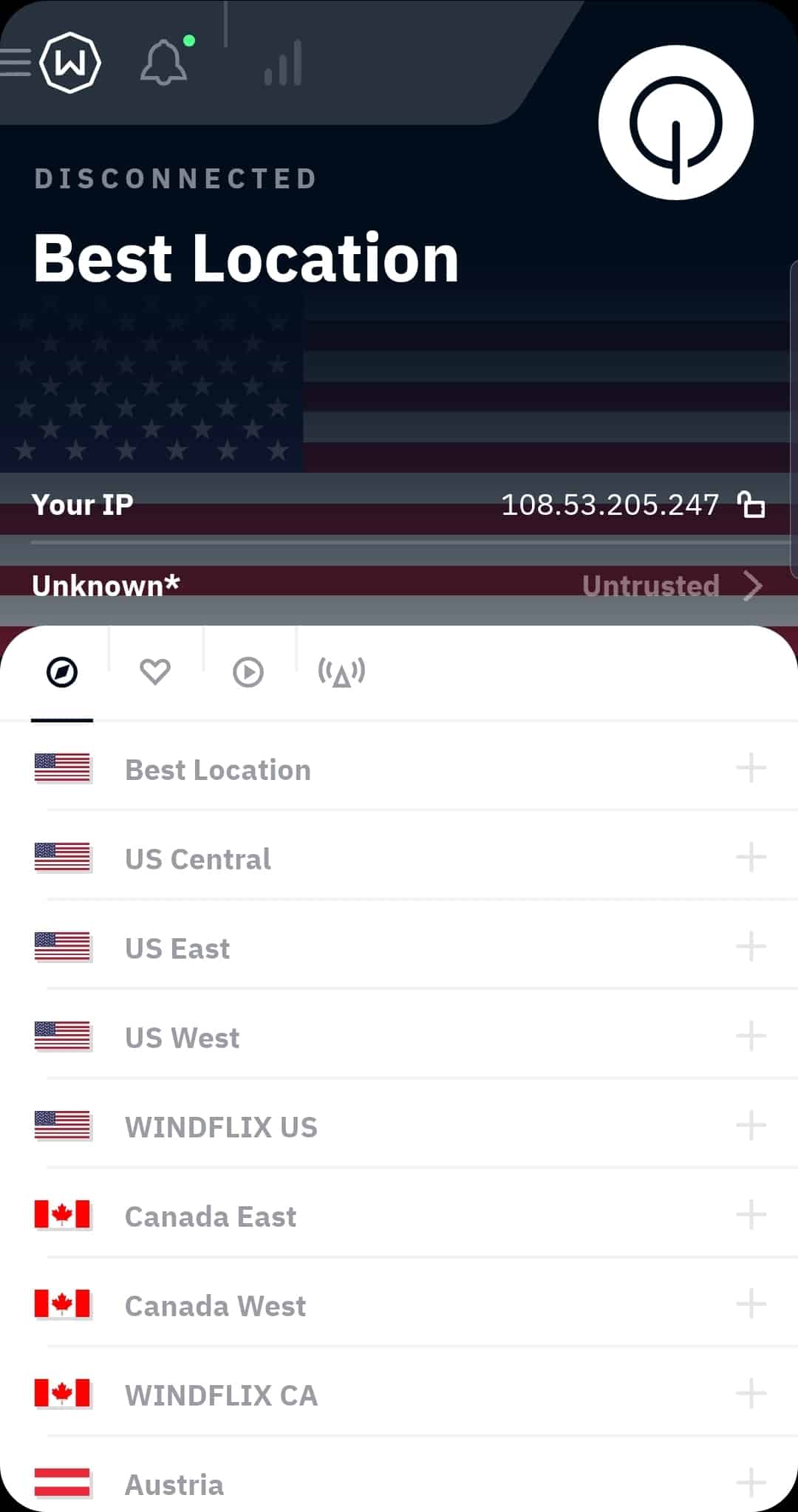 Windscribe Mobile App