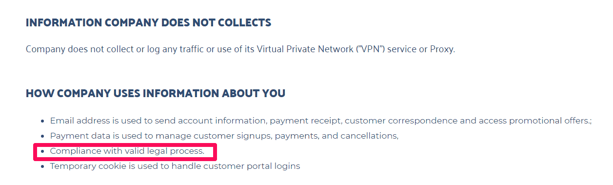 SwitchVPN Privacy Policy
