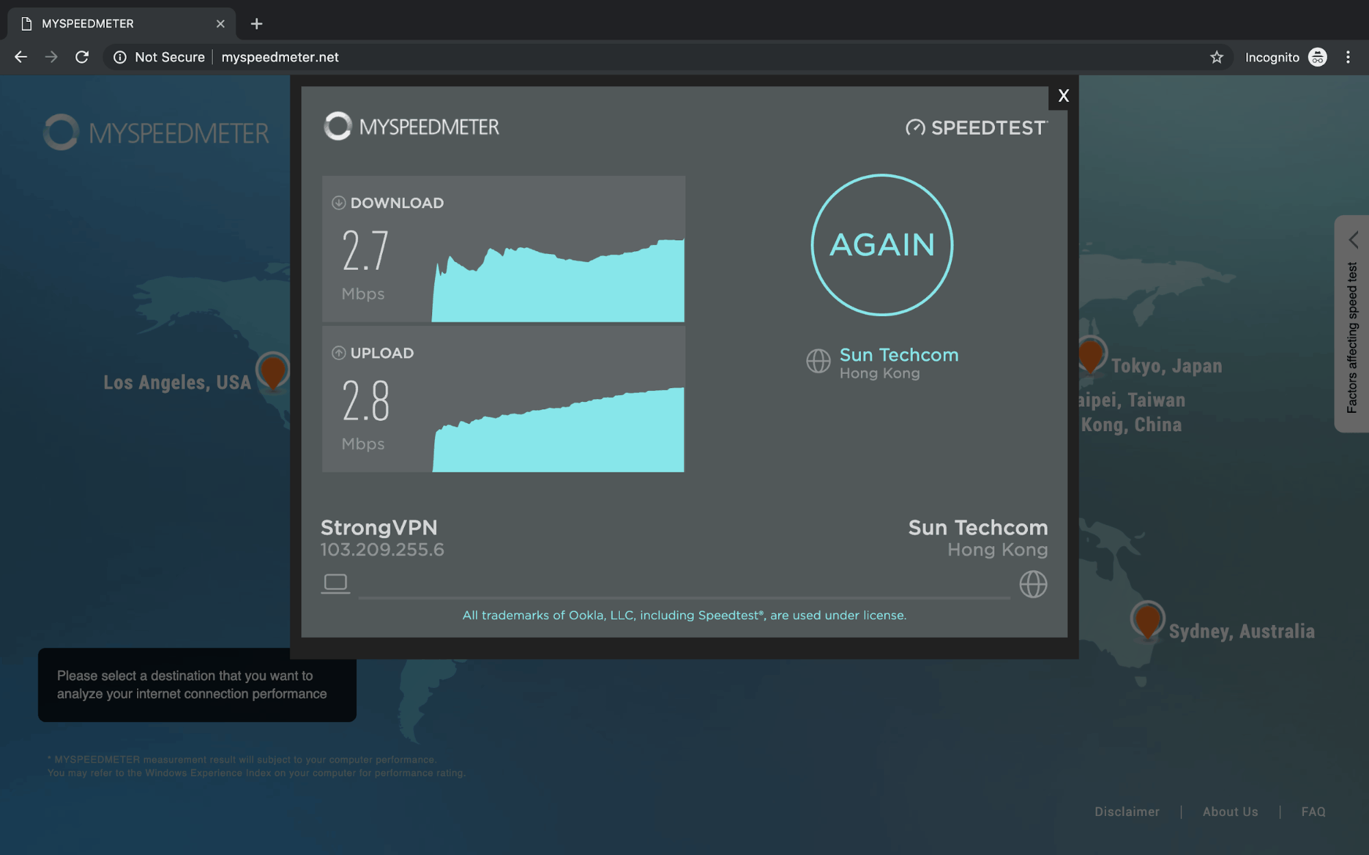 strongvpn speed test from china ultra kings limited