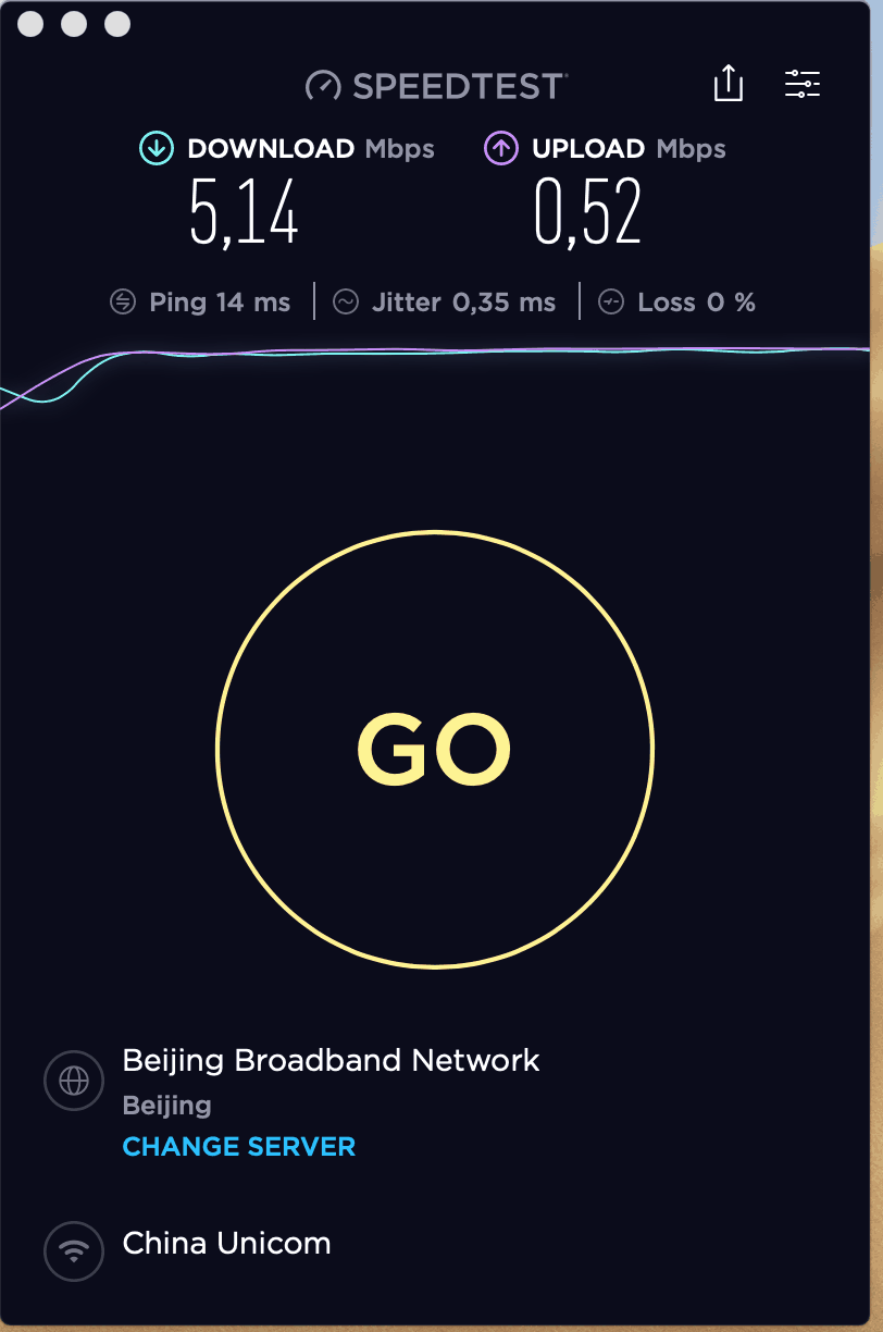 benchmark speed test in china for unicom
