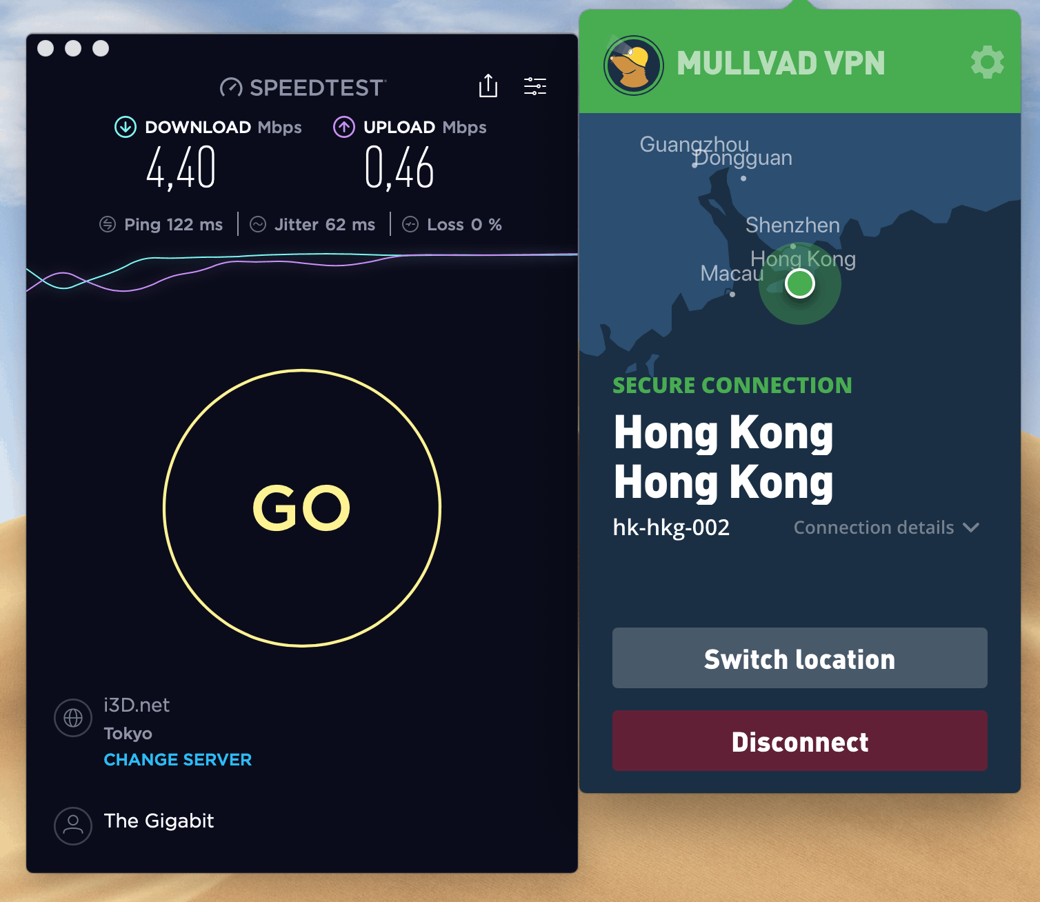 mullvad speed test from china unicom