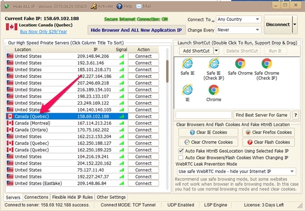 Here's how Hide all IP app works