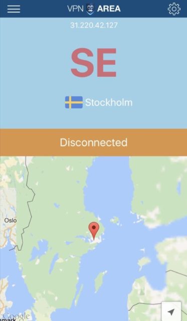VPNarea server disconnected